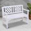 Gardeon Outdoor Garden Bench Wooden Chair 2 Seat Patio Furniture Lounge White - OZ Home Deals
