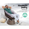 Gardeon Outdoor Lounge Setting Furniture Wicker Papasan Chairs Table Patio Brown - OZ Home Deals