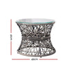 Gardeon Outdoor Lounge Setting Furniture Wicker Papasan Chairs Table Patio Grey - OZ Home Deals