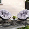 Gardeon Outdoor Lounge Setting Furniture Wicker Papasan Chairs Table Patio Grey - OZ Home Deals