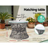 Gardeon Outdoor Lounge Setting Papasan Chair Wicker Table Garden Furniture Grey - OZ Home Deals