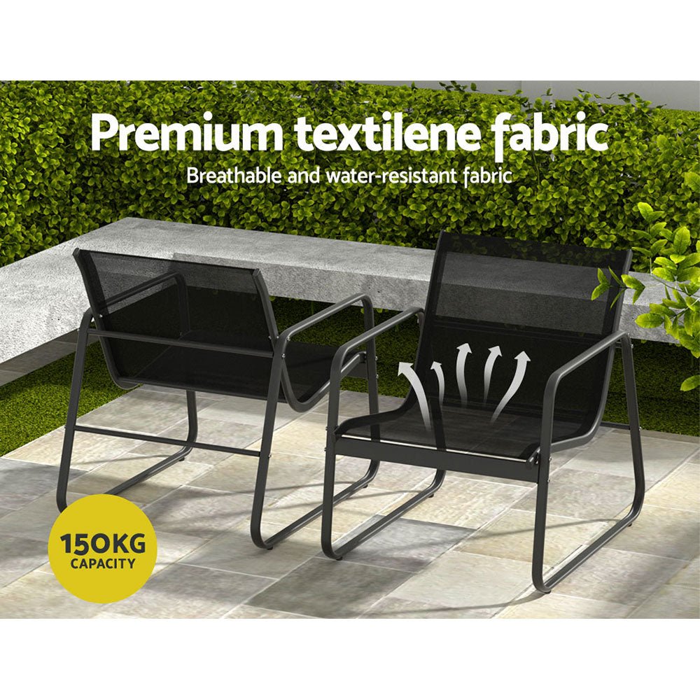 Gardeon Outdoor Sofa Set Lounge Setting Textilene Table and Chairs Garden Patio Furniture - OZ Home Deals