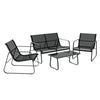 Gardeon Outdoor Sofa Set Lounge Setting Textilene Table and Chairs Garden Patio Furniture - OZ Home Deals