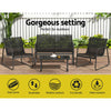 Gardeon Outdoor Sofa Set Lounge Setting Textilene Table and Chairs Garden Patio Furniture - OZ Home Deals