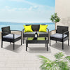 Gardeon Outdoor Sofa Set Wicker Lounge Setting Table and Chairs Patio Furniture - OZ Home Deals