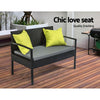 Gardeon Outdoor Sofa Set Wicker Lounge Setting Table and Chairs Storage Cover - OZ Home Deals