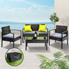 Gardeon Outdoor Sofa Set Wicker Lounge Setting Table and Chairs Storage Cover - OZ Home Deals