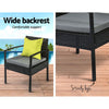 Gardeon Outdoor Sofa Set Wicker Lounge Setting Table and Chairs Storage Cover - OZ Home Deals