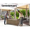 Gardeon Outdoor Storage Bench Box Wooden Garden Toy Tool Sheds Patio Furniture Brown - OZ Home Deals