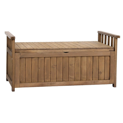 Gardeon Outdoor Storage Bench Box Wooden Garden Toy Tool Sheds Patio Furniture Brown - OZ Home Deals