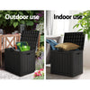 Gardeon Outdoor Storage Box 118L Container Lockable Garden Toy Tool Shed Black - OZ Home Deals