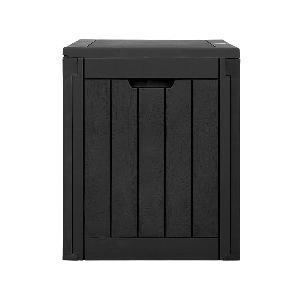 Gardeon Outdoor Storage Box 118L Container Lockable Garden Toy Tool Shed Black - OZ Home Deals