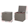 Gardeon Outdoor Storage Box 118L Container Lockable Garden Toy Tool Shed Grey - OZ Home Deals