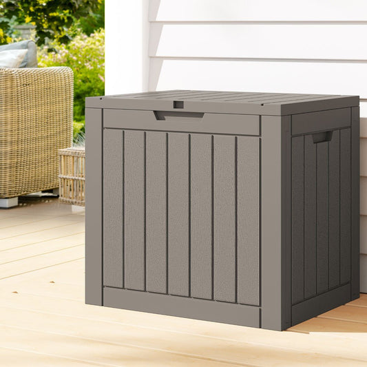 Gardeon Outdoor Storage Box 118L Container Lockable Garden Toy Tool Shed Grey - OZ Home Deals