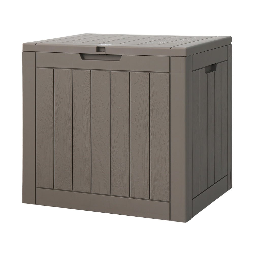 Gardeon Outdoor Storage Box 118L Container Lockable Garden Toy Tool Shed Grey - OZ Home Deals