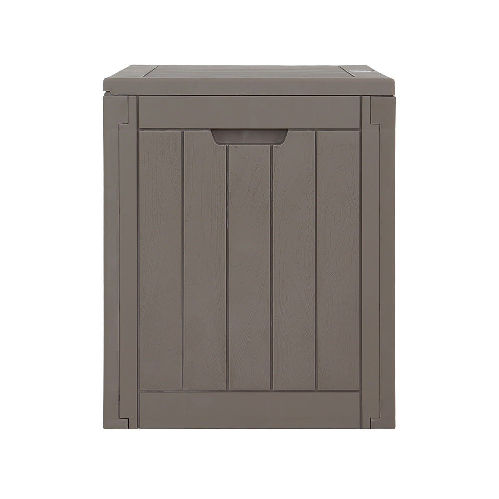 Gardeon Outdoor Storage Box 118L Container Lockable Garden Toy Tool Shed Grey - OZ Home Deals