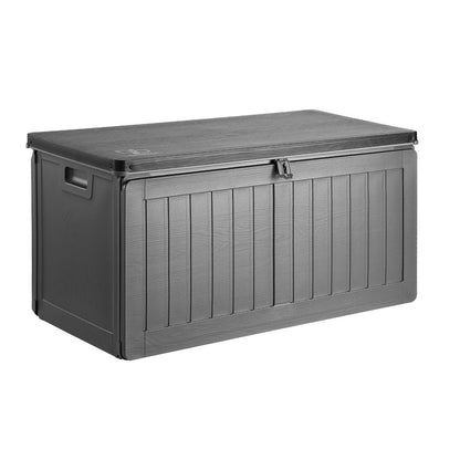 Gardeon Outdoor Storage Box 190L Container Lockable Garden Bench Tool Shed Black - OZ Home Deals