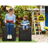 Gardeon Outdoor Storage Box 195L Organiser Garden Bench Deck Toy Shed Tool Black - OZ Home Deals