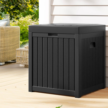 Gardeon Outdoor Storage Box 195L Organiser Garden Bench Deck Toy Shed Tool Black - OZ Home Deals