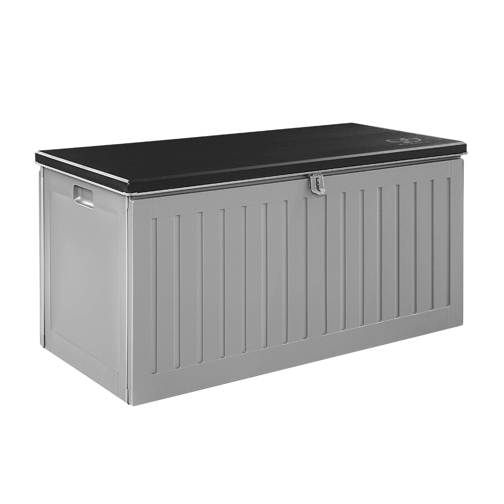 Gardeon Outdoor Storage Box 270L Container Lockable Garden Bench Tool Shed Grey - OZ Home Deals