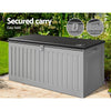 Gardeon Outdoor Storage Box 270L Container Lockable Garden Bench Tool Shed Grey - OZ Home Deals