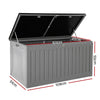 Gardeon Outdoor Storage Box 270L Container Lockable Garden Bench Tool Shed Grey - OZ Home Deals