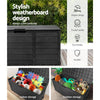Gardeon Outdoor Storage Box 290L Lockable Organiser Garden Deck Shed All Black - OZ Home Deals