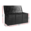 Gardeon Outdoor Storage Box 290L Lockable Organiser Garden Deck Shed All Black - OZ Home Deals
