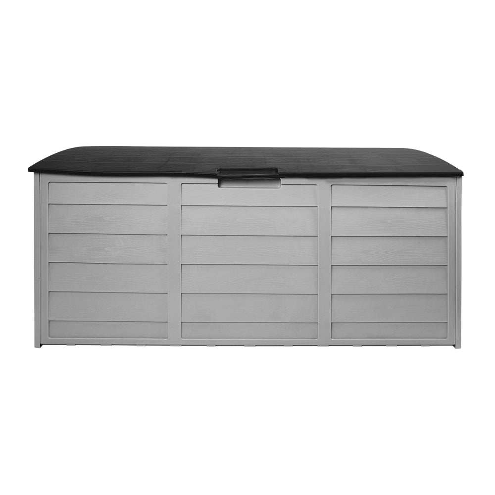 Gardeon Outdoor Storage Box 290L Lockable Organiser Garden Deck Shed Tool Black - OZ Home Deals