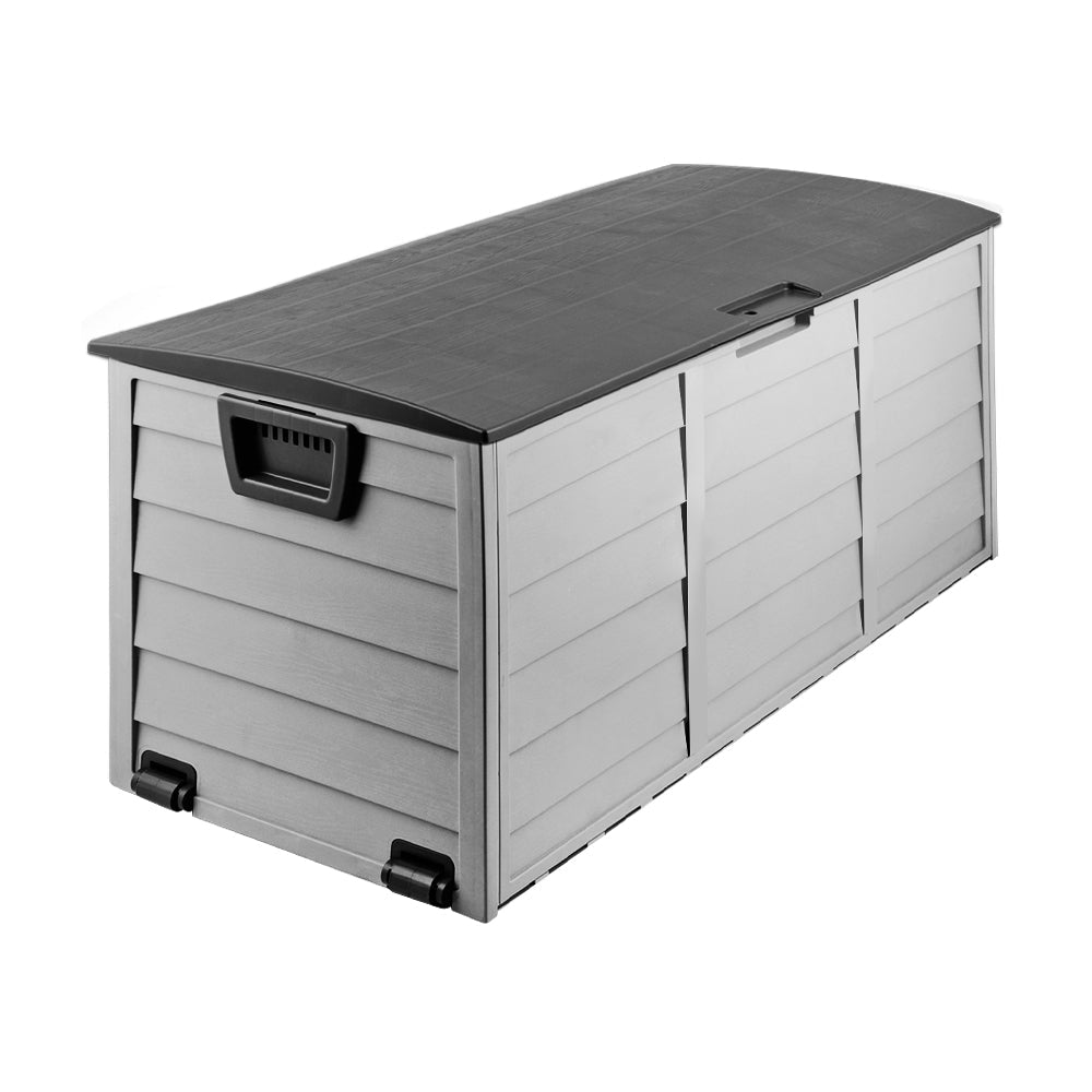 Gardeon Outdoor Storage Box 290L Lockable Organiser Garden Deck Shed Tool Black - OZ Home Deals