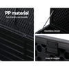 Gardeon Outdoor Storage Box 390L Container Lockable Garden Bench Shed Tools Toy All Black - OZ Home Deals