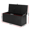 Gardeon Outdoor Storage Box 390L Container Lockable Garden Bench Shed Tools Toy All Black - OZ Home Deals