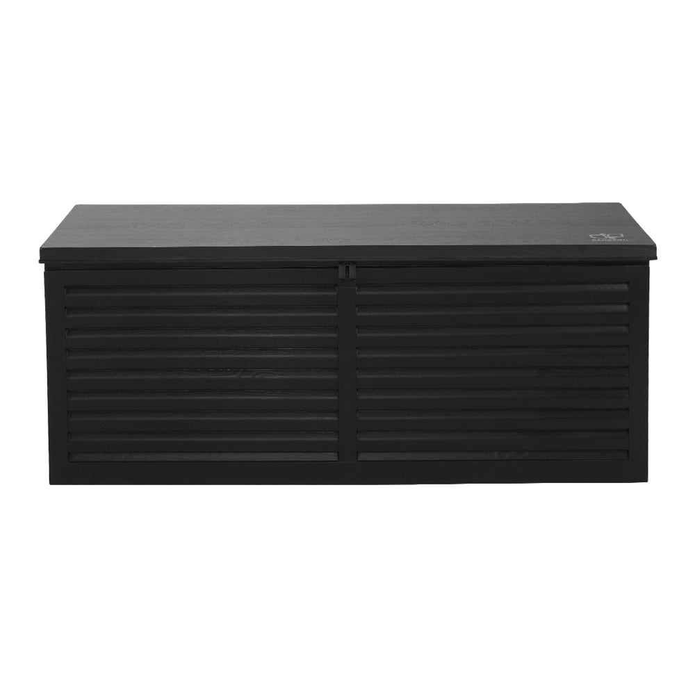 Gardeon Outdoor Storage Box 390L Container Lockable Garden Bench Shed Tools Toy All Black - OZ Home Deals