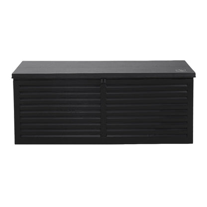 Gardeon Outdoor Storage Box 390L Container Lockable Garden Bench Shed Tools Toy All Black - OZ Home Deals