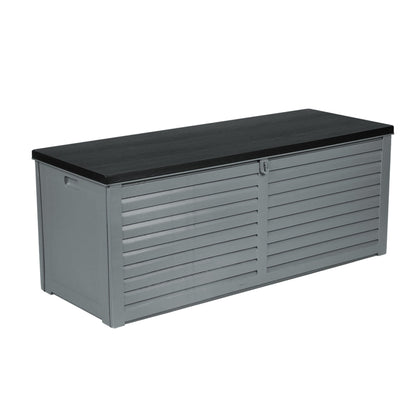 Gardeon Outdoor Storage Box 390L Container Lockable Garden Bench Tools Toy Shed Black - OZ Home Deals