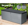 Gardeon Outdoor Storage Box 390L Container Lockable Garden Bench Tools Toy Shed Black - OZ Home Deals