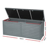 Gardeon Outdoor Storage Box 390L Container Lockable Garden Bench Tools Toy Shed Black - OZ Home Deals
