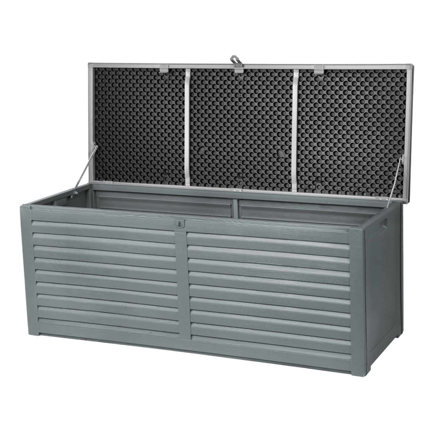Gardeon Outdoor Storage Box 390L Container Lockable Garden Bench Tools Toy Shed Black - OZ Home Deals