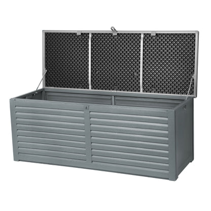 Gardeon Outdoor Storage Box 390L Container Lockable Garden Bench Tools Toy Shed Black - OZ Home Deals