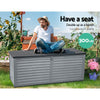 Gardeon Outdoor Storage Box 390L Container Lockable Garden Bench Tools Toy Shed Black - OZ Home Deals