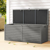 Gardeon Outdoor Storage Box 390L Container Lockable Garden Bench Tools Toy Shed Black - OZ Home Deals