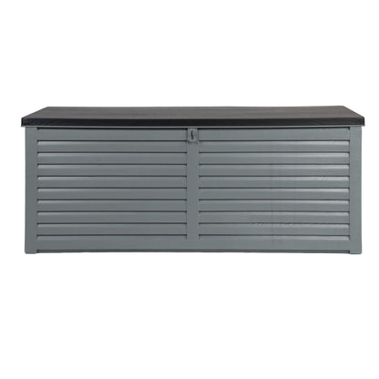 Gardeon Outdoor Storage Box 390L Container Lockable Garden Bench Tools Toy Shed Black - OZ Home Deals