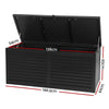 Gardeon Outdoor Storage Box 490L Container Lockable Garden Bench Shed Tools Toy All Black - OZ Home Deals
