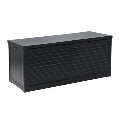 Gardeon Outdoor Storage Box 490L Container Lockable Garden Bench Shed Tools Toy All Black - OZ Home Deals