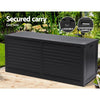 Gardeon Outdoor Storage Box 490L Container Lockable Garden Bench Shed Tools Toy All Black - OZ Home Deals