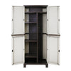 Gardeon Outdoor Storage Cabinet Box 173cm Lockable Cupboard Sheds Adjustable Rattan Beige - OZ Home Deals