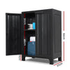 Gardeon Outdoor Storage Cabinet Box 92cm Lockable Cupboard Sheds Garage Adjustable Black - OZ Home Deals