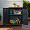 Gardeon Outdoor Storage Cabinet Box 92cm Lockable Cupboard Sheds Garage Adjustable Black - OZ Home Deals