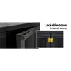 Gardeon Outdoor Storage Cabinet Box 92cm Lockable Cupboard Sheds Garage Adjustable Black - OZ Home Deals