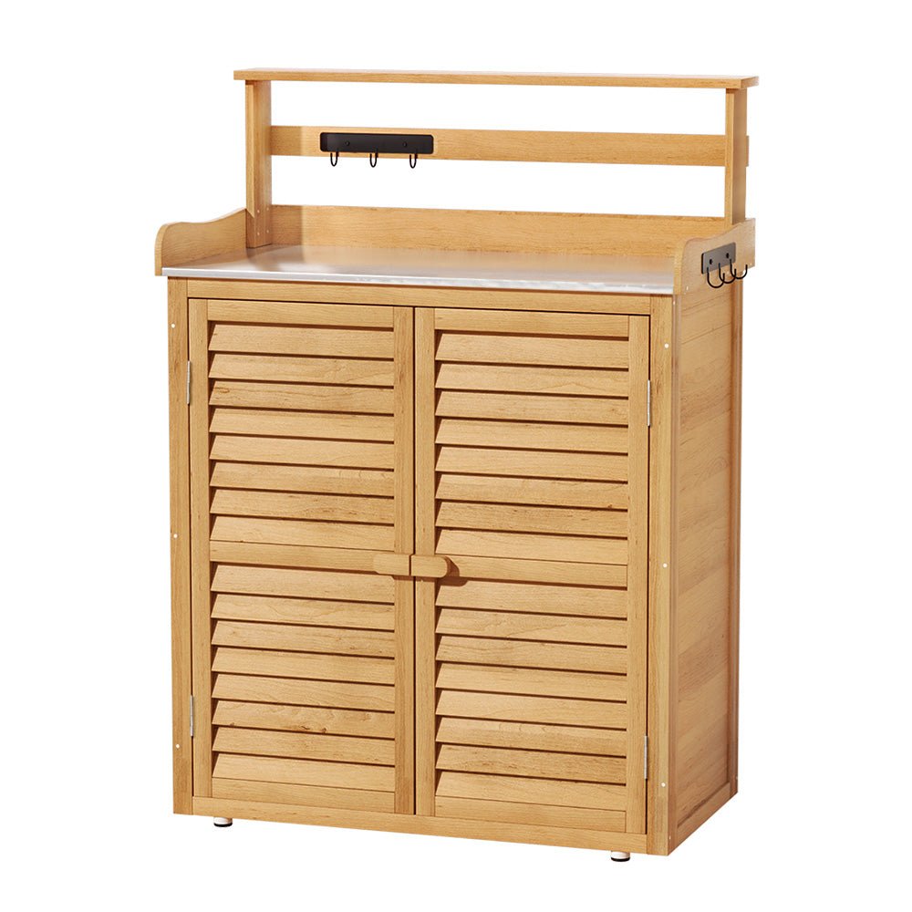 Gardeon Outdoor Storage Cabinet Box Potting Bench Table Shelf Chest Garden Shed - OZ Home Deals